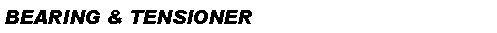 ı: BEARING & TENSIONER